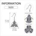 wholesale 925 Sterling Silver Triquetra Knot Drop Earrings with Celtic Design-0-4