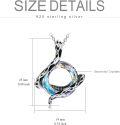 wholesale Sterling Silver Austria Crystal Snake Pendant Necklace for Women-0-11