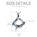 wholesale 925 Sterling Silver Engraved Snake Pendant Necklace-0-11