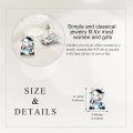 wholesale 925 Sterling Silver Moonstone Fox Stud Earrings-0-3