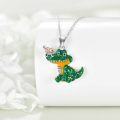 wholesale 925 Sterling Silver Crocodile Bird Charm Necklace Pendant s for Women Animal Lovers-0-1