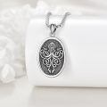 wholesale 925 Sterling Silver Octopus Pendant Necklace Vintage Celtic Knot Oxidized Finish Box Chain-0-3