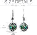 wholesale Sterling Silver Birthstone Celtic Tree of Life Dangle Earrings-0-3