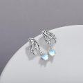 wholesale Sterling Silver Skull Skeleton Hand Drop Earrings Gothic Christmas Jewelry Gifts for Women-0-8
