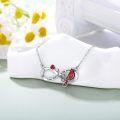 wholesale 925 Sterling Silver Red Cardinal Cross Infinity Necklace - Memorial Jewelry-0-1