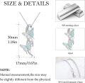 wholesale 925 Sterling Silver White Fire Opal Butterfly Pendant Necklaces Minimalist Fine s for Her-0-5