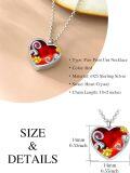 wholesale TOUPOP Paw Print Urn Necklace For Ashes Sterling Silver Red Heart Urn Locket Pendant Keepsake Memorial Cremation Necklaces W/funnel Filler Jewelry Gifts For Women -0-1