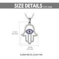 wholesale 14k Gold Hamsa Evil Eye Birthstone Rose Gold Plated Pendant Necklace For Women-0-9
