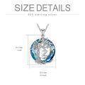 wholesale 925 Sterling Silver Blue Crystal Tree of Life Initial Necklace Family Letter Pendant Birthday Mother s Day Gifts for Her-0-59
