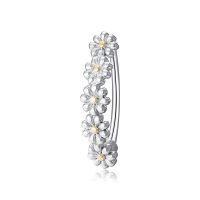wholesale 925 Sterling Silver Dangle Clicker Belly Button Ring for Women Simple Reverse Navel Rings Body Jewelry-Daisy Flower Clicker