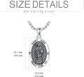 wholesale 925 Sterling Silver Saint Jude Pray for Us Medal Necklace with Crosses and Religious Symbolism -0-1