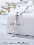 TOUPOP Sterling Silver Stethoscope Cross Heartbeat Pendant Nurse Jewelry-0-2