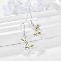 wholesale 925 Sterling Silver Yellow Citrine Dragonfly Drop Earrings-0-2