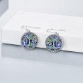 wholesale 925 Sterling Silver Tree Of Life Drop Earrings-0-1