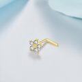 wholesale 925 Sterling Silver Plated 14k Solid Yellow Gold Daisy Nose Stud for Women-0-3