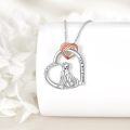 wholesale 925 Sterling Silver 925 Infinity Heart with Golden Retriever and Love You Forever Engraved Pendant Necklace for Women-0-2