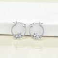 wholesale 925 Sterling Silver French Bulldog Hoop Earrings Wholesale Sleepy Dog Charm Jewelry-0-1