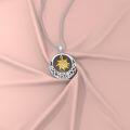 wholesale 925 Sterling Silver Lab-Grown Cubic Zirconia Sun Pendant Necklace for Women-0-3