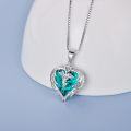 wholesale Sterling Silver Austrian Crystal Caduceus Angel Wing Heart Nurse Necklace-0-25