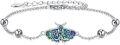 wholesale 925 Sterling Silver Abalone Shell Butterfly Charm Anklet/Anklet for Women/Mother-Daughter Gifts-0-0