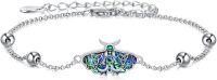 wholesale 925 Sterling Silver Abalone Shell Butterfly Charm Anklet/Anklet for Women/Mother-Daughter Gifts-Anklet