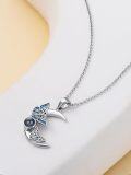 wholesale 925 Sterling Silver Moon Butterfly Projection Pendant - Romantic Gift for Her-0-3