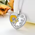 TOUPOP Sterling Silver & Stone Pendant Necklace For Women-0-4