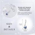 wholesale 925 Sterling Silver Blue Butterfly Dangle Earrings for Women Gifts 2 Long-0-1