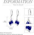 wholesale Birthstone Earrings For Women 925 Sterling Silver Teardrop Dangle Earrings Fine Jewelry Birthday Christmas Gifts For Women Her Wife Girlfriend -0-5