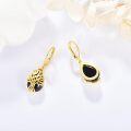 wholesale 925 Sterling Silver Tree of Life Black Onyx Drop Earrings with Gold Plating - Handmade  for Women-0-4