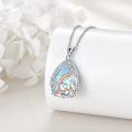 wholesale 925 Sterling Silver Moonstone Axolotl Pendant Necklace for Women-0-2
