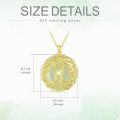wholesale 14K Gold Sterling Silver Jade Tree of Life Necklace for Women-0-3