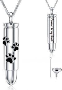 wholesale Sterling Silver Abalone Shell Cremation Jewelry Urn Necklace-Paw Print-Paw Print-Customized