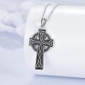 wholesale 925 Sterling Silver Celtic Knot Cross Pendant Necklace for Women Men - Luck & Faith s-0-1