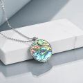 wholesale 925 Sterling Silver Abalone Shell Tree of Life Triple Moon Goddess Star Pendant Necklace-0-5