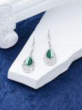 wholesale Filigree Earrings For Women 925 Sterling Silver Teardrop Gemstone Dangle Earrings Fine Jewelry Christmas Gifts For Women -0-1