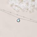 wholesale 925 Sterling Silver Tear Drop Pendant Necklace Wholesale With Moonstone-0-4