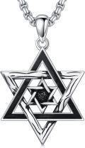 wholesale 925 Sterling Silver Star of David and Lion of Judah Pendant Necklace with Celtic Knot Design-0-0