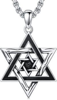 wholesale 925 Sterling Silver Star of David and Lion of Judah Pendant Necklace with Celtic Knot Design-Star of David Necklace