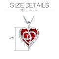 TOUPOP Sterling Silver Birthstone Celtic Heart Pendant Necklace-0-3