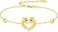 wholesale Gold 925 Sterling Silver Celtic Heart Unicorn Bracelet for Women-0-0