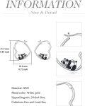 wholesale TOUPOP Sterling Silver Animal Heart Hoop Earrings Panda/bunny/fox/black Cat/corgi Earrings For Women Cute Christmas Birthday Jewelry Gifts -0-3