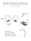 TOUPOP Sterling Silver Animal Heart Hoop Earrings Panda Bunny Fox Black Cat Corgi-0-3