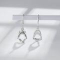 wholesale 925 Sterling Silver Shark Jaw Leverback Dangle Earrings Gothic  for Her-0-4