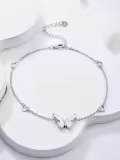 TOUPOP Sterling Silver Beaded Celtic Infinity Butterfly Anklet-0-4