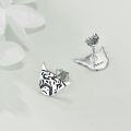 wholesale 925 Sterling Silver Cow Head Stud Earrings Animal s for Women and Men-0-4