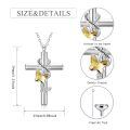 wholesale 925 Sterling Silver Butterfly Cross Keepsake Pendant Urn Necklace with Funnel Set-0-13