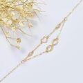 TOUPOP 14k Yellow Gold Infinity Heart Anklet For Women, 8+2 Inch-0-4