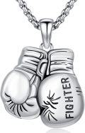 wholesale 925 Sterling Silver Boxing Glove Pendant Necklace s for Men Women Fighting Fighter Sport Gift Jewelry-0-0