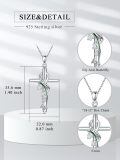 wholesale 925 Sterling Silver Red Cardinal Bird Cross Pendant Necklace For Women-0-1